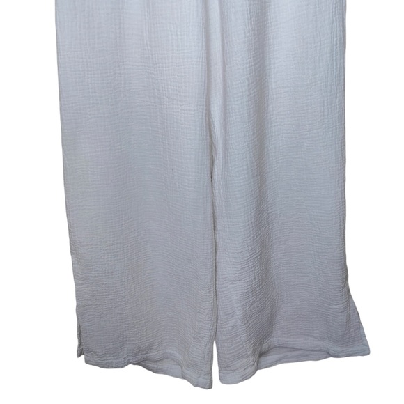 Just Living Women’s Size Small White Gauze Boho Ankle Wide Leg Casual Pants - Picture 7 of 10
